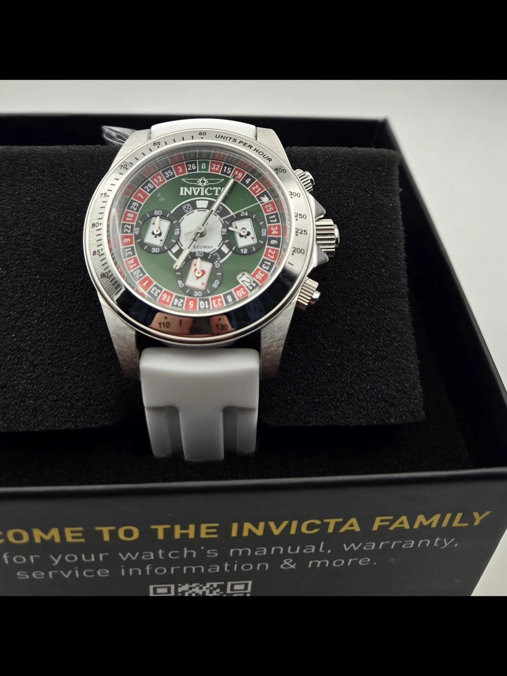 Invicta Speedway Montecarlo CASINO Men's Watch  39.5mm White 50493 Quartz NEW